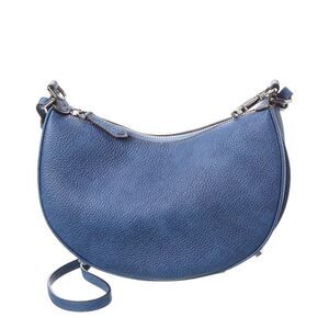 Fendi Fendigraphy Mini Leather Hobo Bag, Blue